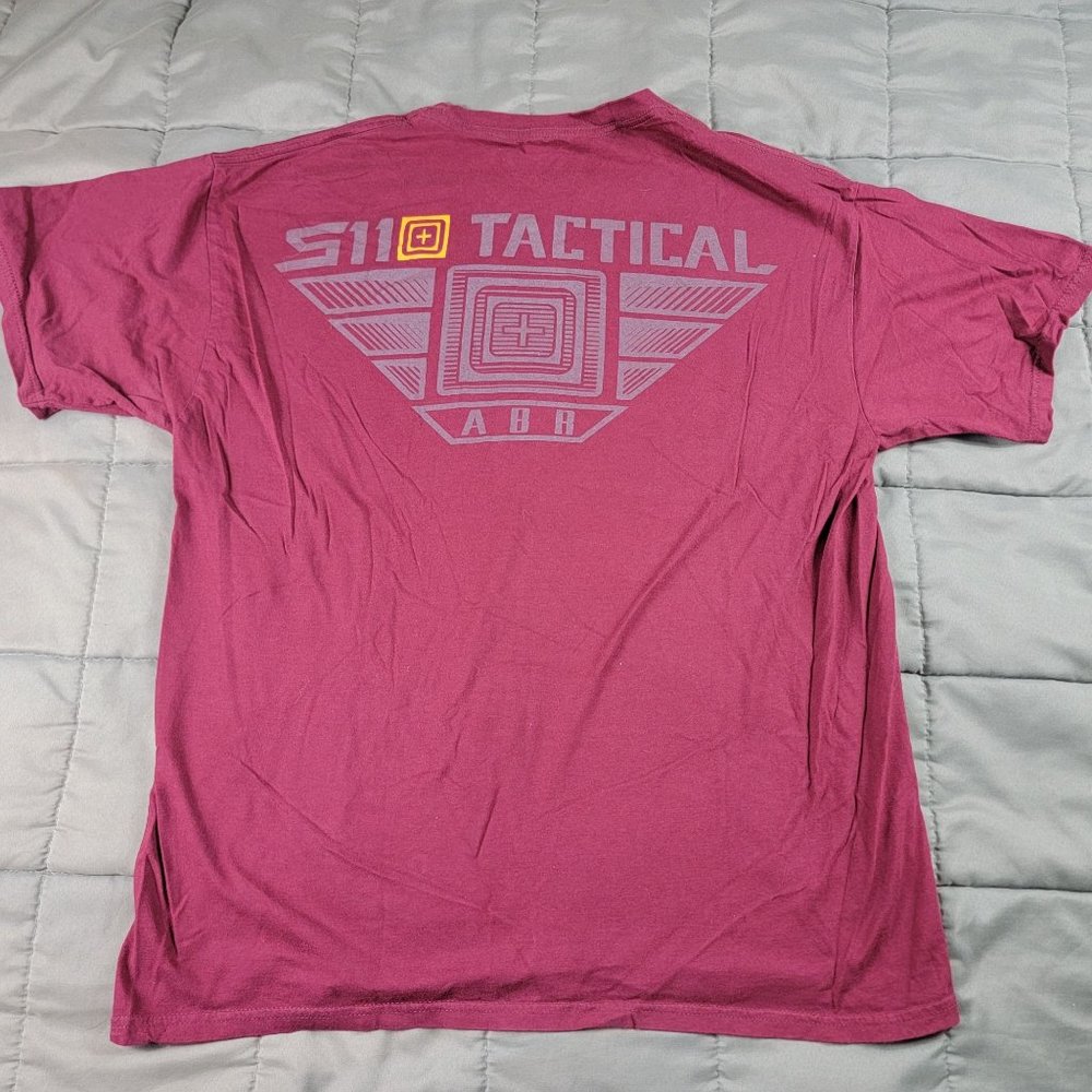 5.11 Tactical Adults Large Maroon Red Shirt Always Be Ready Short Sleeve Casual